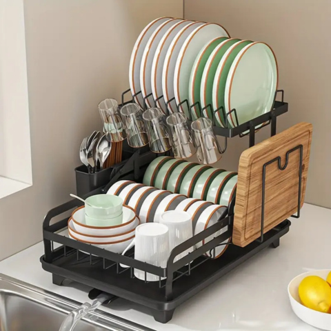Escurridor 3 en 1 de Acero Inoxidable Multifuncional con Asas Plegables y Base Antideslizante +REGALO: Kit de Utensilios de Cocina